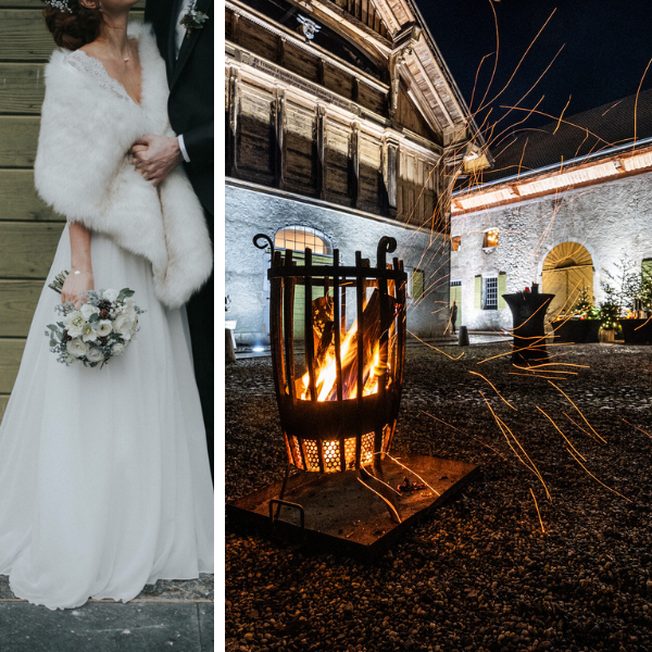cérémonie mariage hiver Ferme de Gy